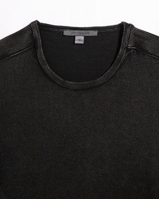 John Varvatos L/S Crew Neck In Acid Wash Black 3 5910