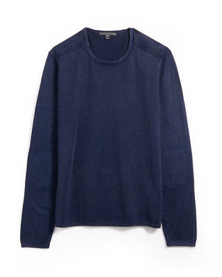 John Varvatos L/S Crew Neck In Acid Wash Blue 2 5912 2