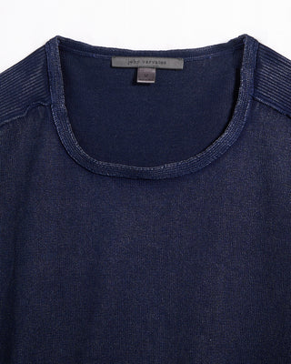 John Varvatos L/S Crew Neck In Acid Wash Blue 4 5914