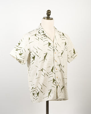 Outclass Banana Leaf Fleck S/S Havana Shirt Off White 234