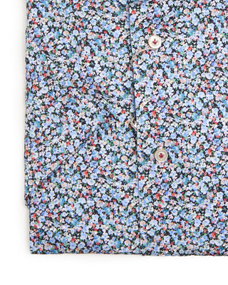Emanuel Berg Modern 4Flex Floral Print S/S Knit Shirt Multi 1 8479