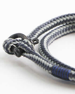 Pig + Hen Salty Slim Rope And Shackle Bracelet / Slate  2