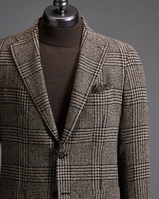 Tagliatore Boucle Check Wool Blazer 3437