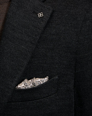 Tagliatore Ribbed Wool Blend Knit Blazer 3449