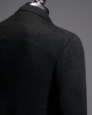 Tagliatore Ribbed Wool Blend Knit Blazer 3452