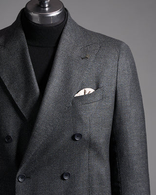 Tagliatore Basketweave Wool Double Breasted Blazer 1529