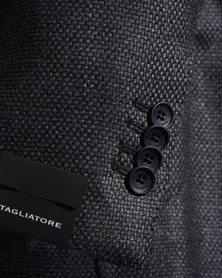 Tagliatore Basketweave Wool Double Breasted Blazer 1533