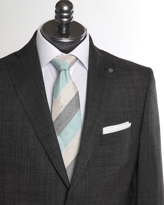 Tagliatore Charcoal Grey Stretch Wool Suit