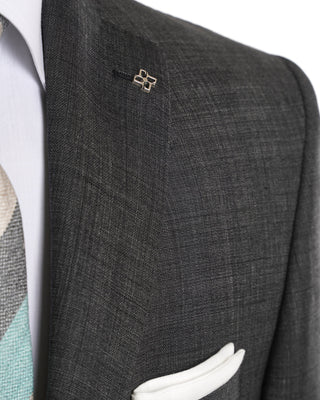 Tagliatore Charcoal Grey Stretch Wool All Season Suit
