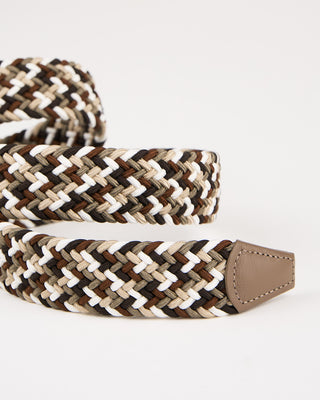 Andersons Brown Taupe  White Multi Coloured Braided Stretch Belt Brown/Taupe/White 11 1094