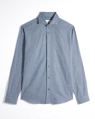 Eton Houndstooth Check Flannel Contemporary Shirt 2051
