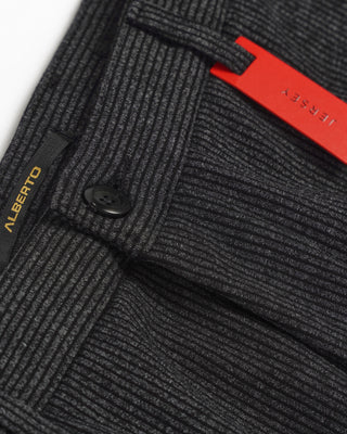 Alberto 'Rob' Cozy Charcoal Stripe Pant
