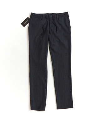 Alberto Navy 'House' Ceramica Flannel Wool Look Casual Trousers