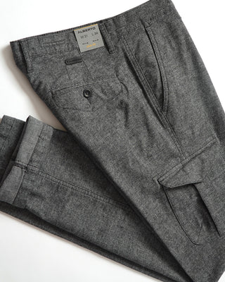 Alberto Grey 'Wind' Retro Wool-Look Cargo Pants