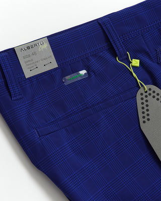 Alberto 3xDry 'Earnie' Blue Checked Golf Shorts