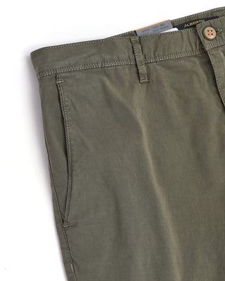 Alberto Olive Green Light Organic Cotton Shorts