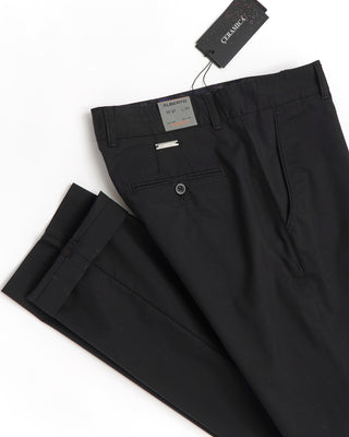 Alberto Black Premium Business Cotton Gabardine Pants