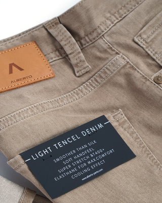 Alberto Super Stretch Khaki Light Tencel Jeans