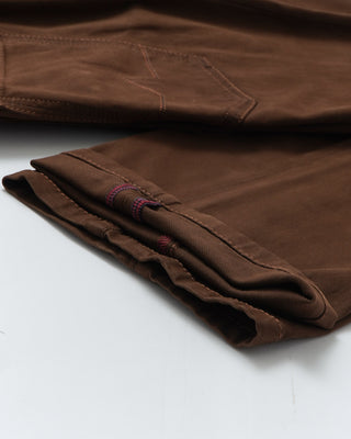 Alberto Brown 'Pipe' Soft Twill 5-Pocket Pants