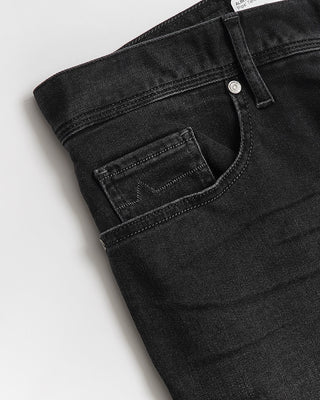 Alberto Washed Black 'Pipe' Tencel Jeans