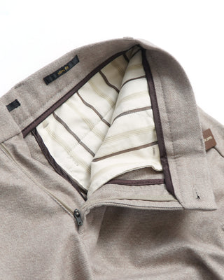 Alberto Beige 'Wind' Flannel Look Cargo Pants