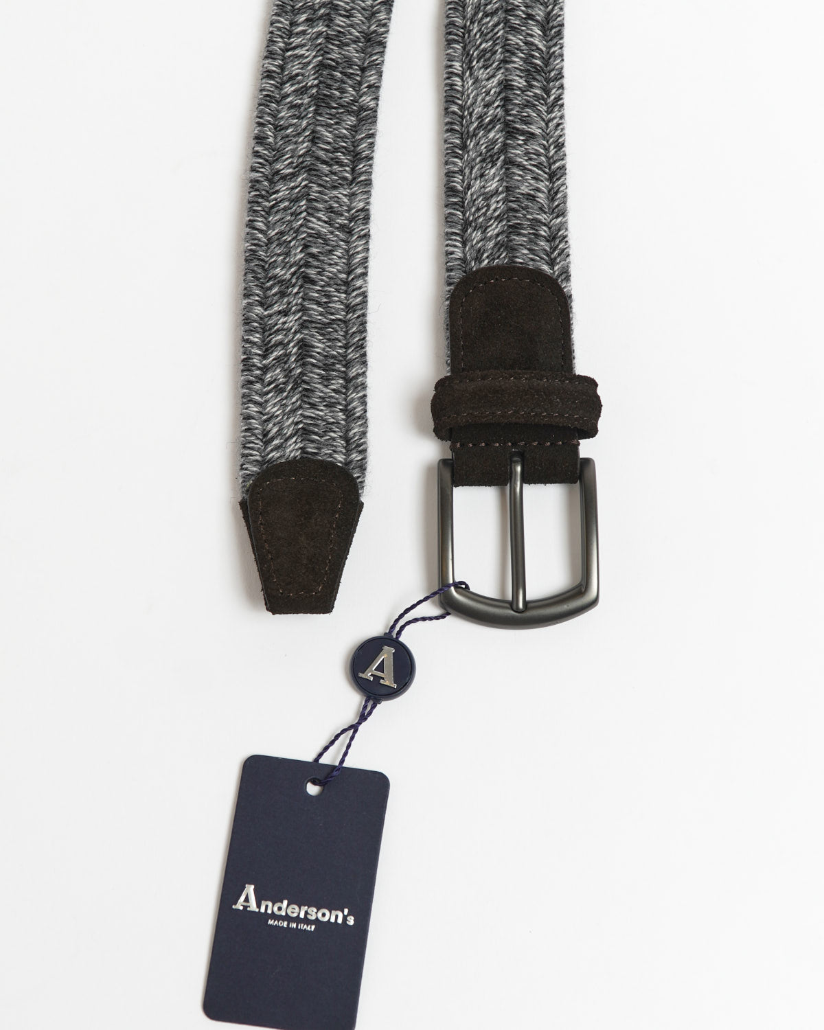 Anderson's Wool Hairy Braided Stretch Belt -  – Blazer For  Men