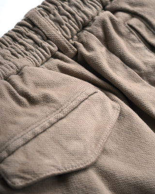 Berwich Tan Luxe Twill Cargo Pants Elasticized Drawstring Waistband