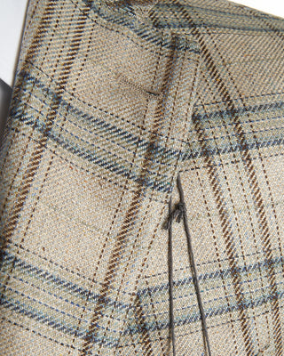 Silk Bold Check Soft Sport Jacket / Stone