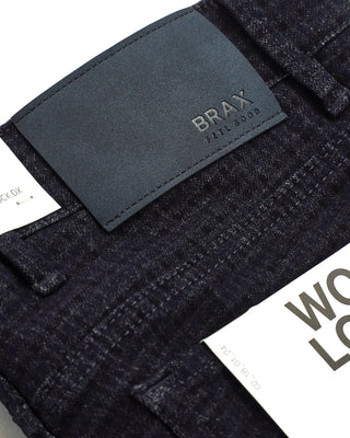 Brax 'Chuck' Woo-Look Check Pattern 5 Pocket Pant