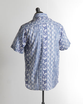 Benson 'Champlain' Blue  Cotton & Tencel Short Sleeve Shirt