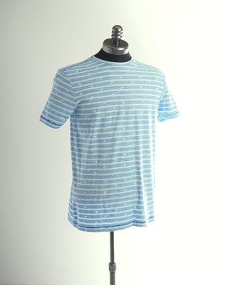 Benson Blue Moraine Reverse Stripe Print T-Shirt