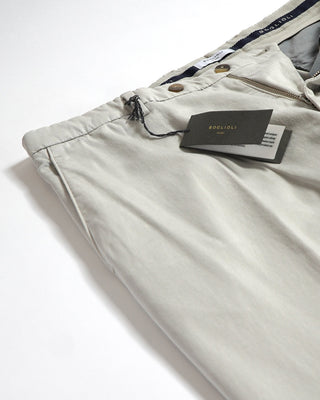 Tencel Stretch Flat Front Trousers / Stone