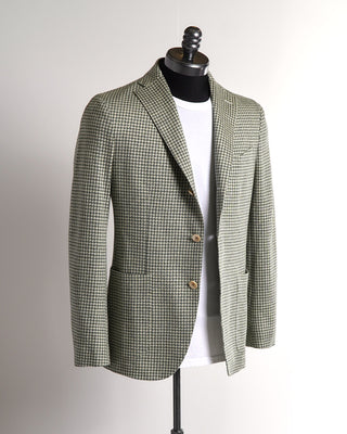 Boglioli Sage Green Vichy Jersey Houndstooth Sport Jacket