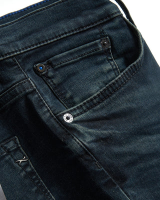 Brax Dark Wash 'Chuck' Hi-Flex Blue Jeans4