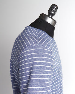Brax Cotton Linen Jersey Striped T-Shirt