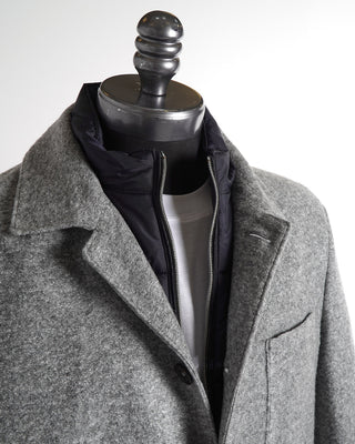 Bugatti Grey Hybrid Knit Blouson Winter Jacket