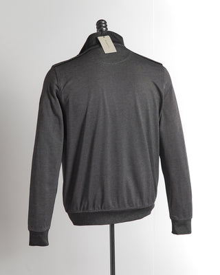 Bugatti Grey Lightweight Cotton Piqué Cardigan 