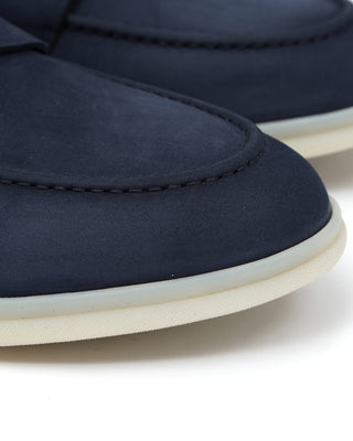 Camerlengo Navy Blue Loafers with Comfort Rubber Sole