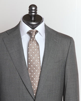 Canali Grey 'Armaturato' Stretch Wool Suit Front