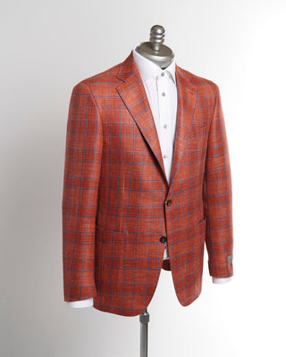 Canali Coral Bold Check Summertime 'Kei' Sport Jacket