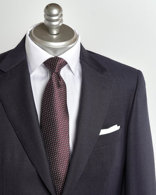 Micro Gingham Super 130S Wool Suit