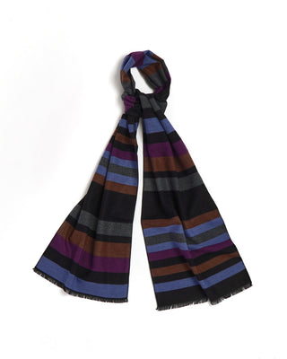 Chelsey Brushed Silk Candy Stripe Scarf
