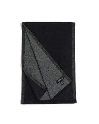 Chelsey Black Grey Brushed Silk Scarf