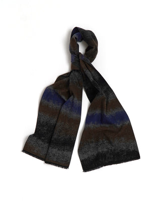 Chelsey Brushed Silk Sand Storm Brown Blue Scarf