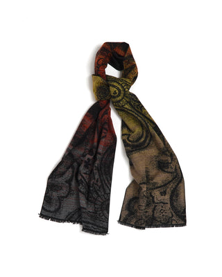 Chelsey Brushed Silk Shaded Paisley Scarf