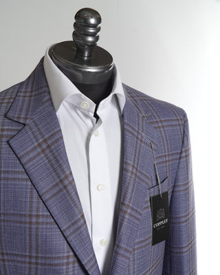 Coppley 'Gibson' Light Blue Wool Check Sport Jacket 