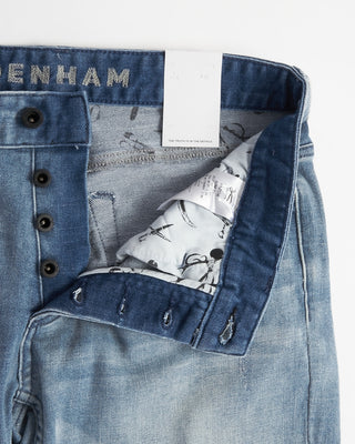 Denham Razor Blue Distressed Stretch Jeans BLCLB-BLUE