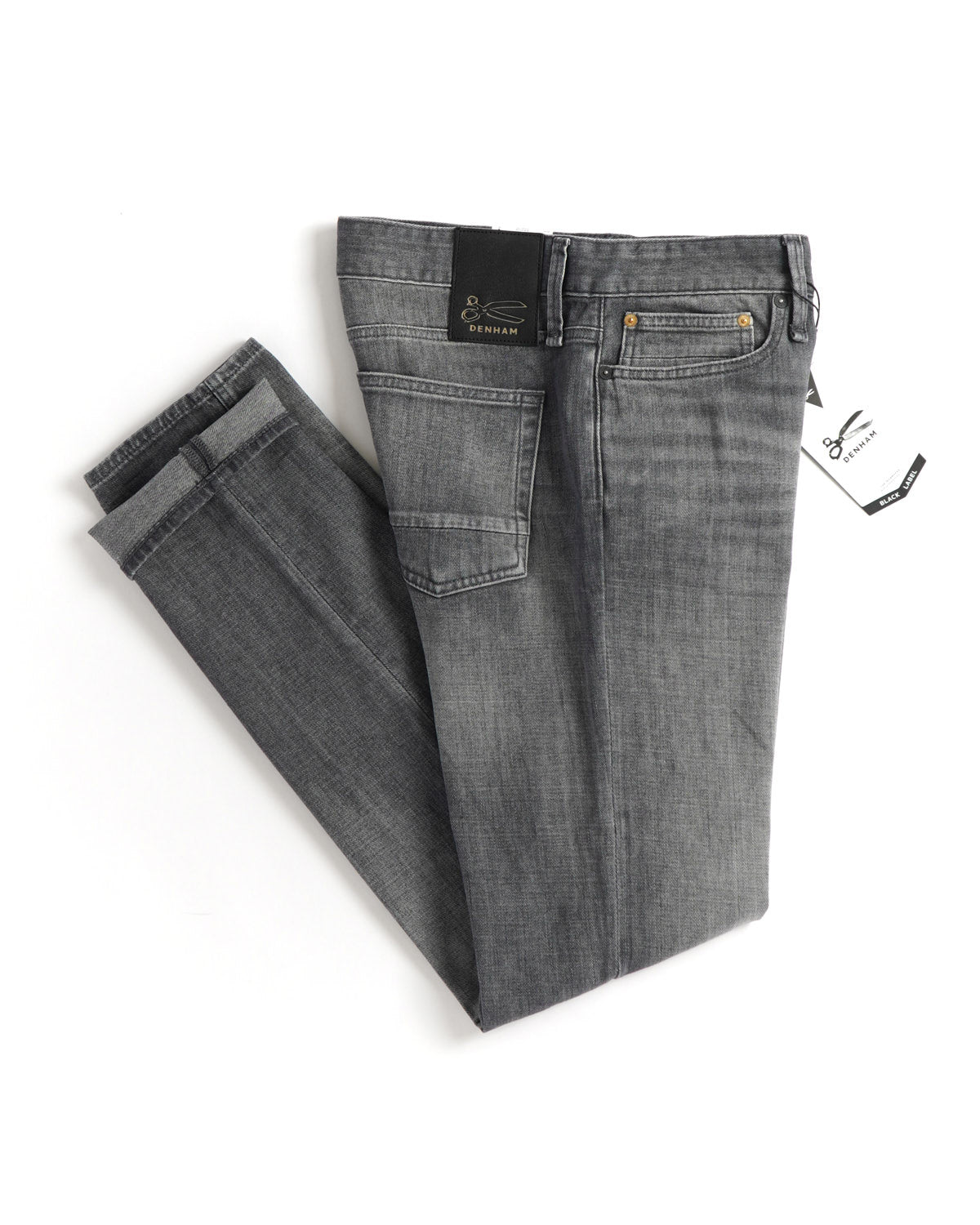 forudsigelse Menstruation Hverdage Denham Grey 'Razor' Black Label Golden Rivet Slim Jeans – Blazer For Men