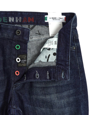 Denham Razor Natural Worn Dark Denim Jeans