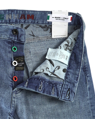 Denham Razor Soft Natural Worn Medium Denim Jeans Italian Made